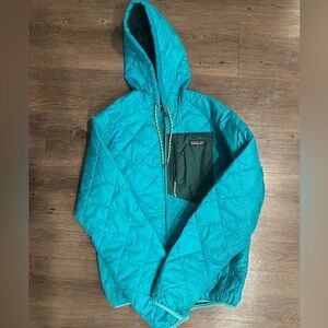 Patagonia - Men's Diamond Quilted Bomber Hoody - Medium - Teal